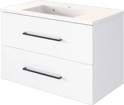 Produktbild von Held Möbel Waschtisch Luzern 80 cm weiß/matt weiß