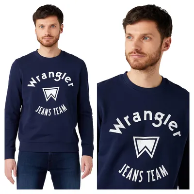 Produktbild von WRANGLER Herren, Sweatshirt CREW SWEAT, S, Blau, ralph, lauren, pullover