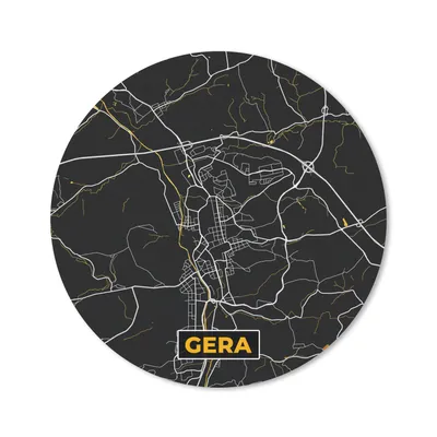 Produktbild von MuchoWow® Mauspad Mousepad Gera - Stadtplan - Gold - Karte - Deutschland 40x40 cm - Mousepads - Maus Mat - Pad - Mausunterlage - Schreibtisch Accessoires