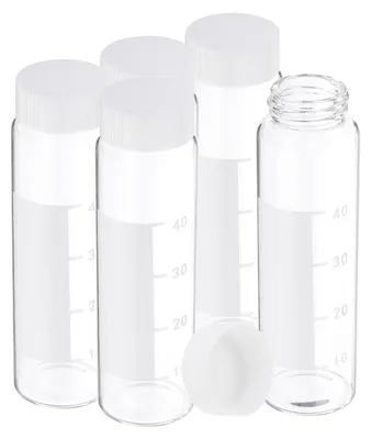Glasfläschchen 5er-Set 50 ml mit Schraubdeckel, auslaufsicher