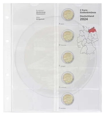Produktbild von karat Vordruckblatt 2 Euro-Gedenkmünzen Mecklenburg-Vorpommern 2024