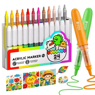 Imagen del producto de Set de 24 rotuladores de acrílico para proyectos creativos