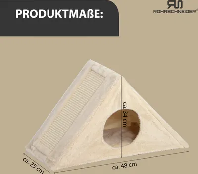Produktbild von Katzenhöhle Kratzpyramide Kratzspielzeug + 2 Extra Spielbälle