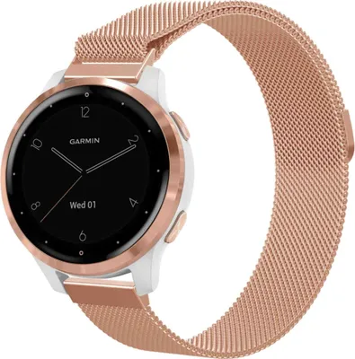 Produktbild von Fossil Gen 5e 42 mm, Fossil Gen 6 42 mm, Garmin Venu 2s 40mm, Garmin Venu 3S, Garmin Vivoactive 3s, Garmin Vivoactive 4s 40mm, Garmin Vivomove 3s 39mm, Huawei Watch GT 4 41 mm Band: imoshion Mailänder magnetisches Armband mit Installationshilfe