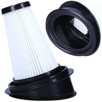 Two vacuum cleaner filters are shown against a white background.