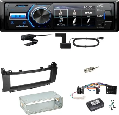 Produktbild von JVC KD-X561DBT DAB+ Bluetooth USB Einbauset für Mercedes A B Klasse W169 W245