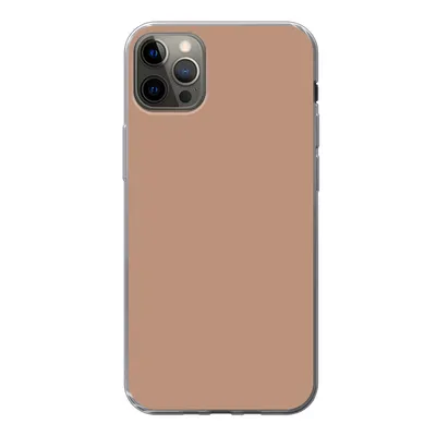 Produktbild von MuchoWow® Handyhülle Schutzhülle Hülle für iPhone 12 Pro Max Beige - Farbe - Rosa Silikon Softcase Handy Hülle - Hartschale