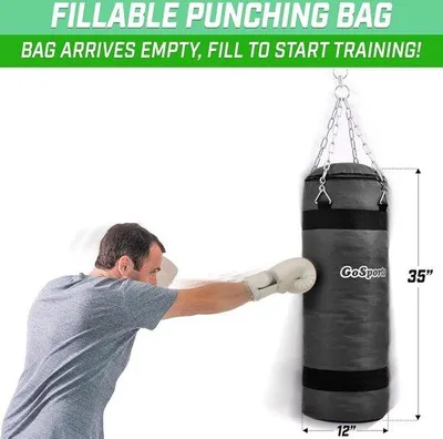 Produktbild von Famanu Boxsack Trainingshilfe für MMA und Muay Thai - Füllbar mit Kleidung und Stoffresten