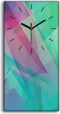 Produktbild von Küchenuhr Bürouhr Leinwand Uhr Geräuschlos 30x60 Malerei Abstrakte Kunst Linien - schwarze Hände
