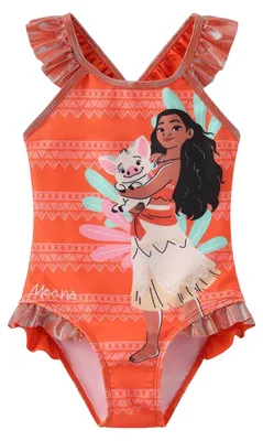Immagine prodotto di Moana - Costume da bagno intero per bambine, modello GT59041 (taglia 110), colore rosso
