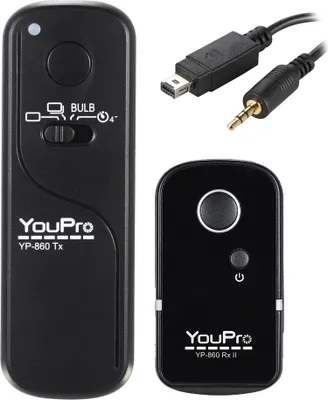 Obrázek produktu pro YouPro YP-860 DC2 2,4 G bezdrátová dálková spoušť vysílač přijímač 16 kanálů pro digitální zrcadlovky Nikon D5000 D750 D7000 D600 D610 D7100 D7200 D5500 D3300 D3200 D3100 D5300 D5200 D5300