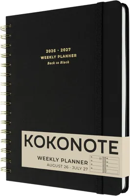 Obrázok produktu pre Akademický plánovač na roky 2026-2027, týždenný prehľad, od augusta do júla, pre štúdium a prácu