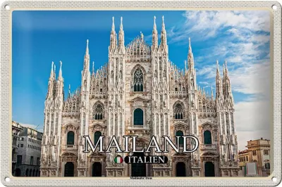 Produktbild von Blechschild Reise Italien Mailand Mailänder Dom 30x20cm