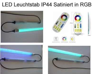 Produktbild von 3360 LED Leuchtstab Satiniert RGB+CCT mit Fernbedienung nach IP44 1,53mm 230V