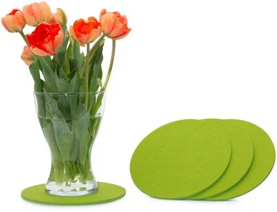Immagine prodotto di Sottopentola rotonda Vilten, 25 cm, verde chiaro, confezione da 4