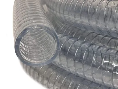 Productafbeelding van PVC spiraalslang zuigslang druk & transportslang 32 mm / 10 m transparant