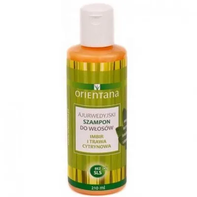 Zdjęcie produktu dla Orientana Ginger and Lemongrass Ayurvedic Hair Shampoo 210 ml – Ajurwedyjski szampon do włosów imbir i trawa cytrynowa