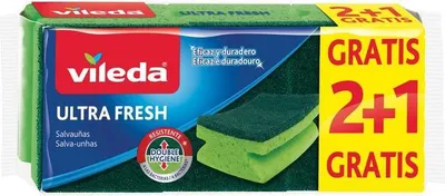 Image de Eponge Vileda Ultra Fresh, pour vaisselle, 2+1 pcs