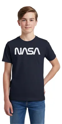 Produktbild von Spreadshirt NASA Logo Teenager Premium T-Shirt, 146/152 (10 Jahre), Navy