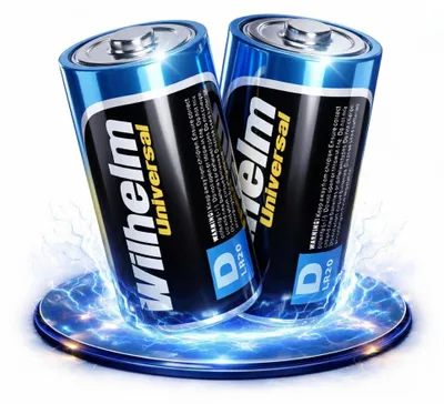 Produktbild von 2 x Mono D Universal Wilhelm Alkaline Batterien LR20 1,5V