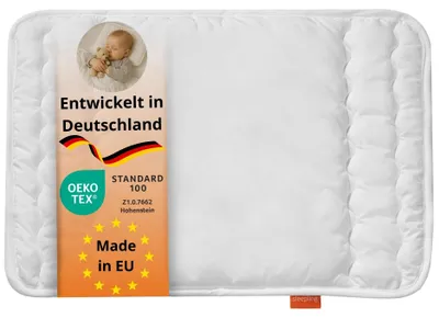 Produktbild von Baby Kopfkissen 40 x 60 cm, Flachkissen, 100% Mikrofaser, waschbar, sleepling