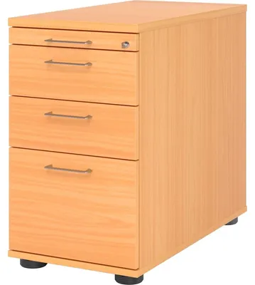 Produktbild von Standcontainer 80cm 2 Schub 1 Hängeregistratur Schloss Bügelgriff Buche