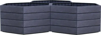 Produktbild von Hochbeet klassisch GARANTIA ERGO Vario 1 inkl. Flora-Wassersparsystem 190 x 190 x 50 cm wood