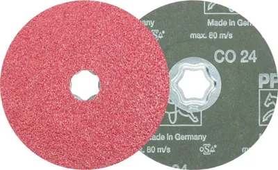 Immagine prodotto di PFERD TOOLS COMBICLICK Disco in fibra a grana Vetroceramica Ø 125 mm CO24 per un'elevata asportazione di truciolo su acciaio