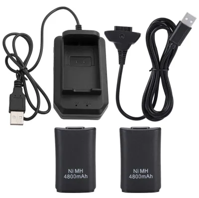 Productafbeelding van Oplaadbare batterij voor Xbox 360-controller met USB-kabel
