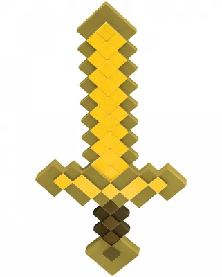 Produktbild von Goldenes Minecraft Pixelschwert als Kostümzubehör