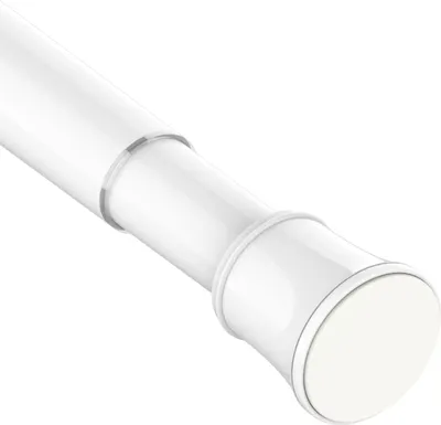 Produktbild von Weiße Gardinenstange ohne Bohren 55-758cm | 1 Stück Teleskopstange | Duschstange & Vorhangstange zum Klemmen | Spannstange für Dusche & Fenster | Klemmstange in Weiß