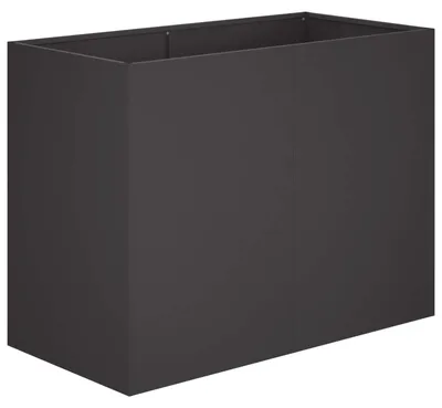 Immagine prodotto di vidaXL Vaso da giardino nero, 80 x 40 x 60 cm, acciaio laminato a freddo
