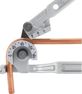Produktbild von 3-in-1-Rohrbiegegerät (manuell) für 1/4", 5/16" und 3/8"-Rohre mit einem Biegewinkel von 0–180° für Kupfer, Messing, Aluminium und Baumetalle