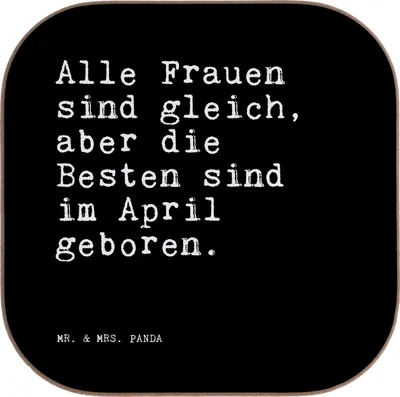 Produktbild von Mr. & Mrs. Panda Tassenuntersetzer Alle Frauen sind gleich,... - Schwarz - Geschenk, Untersetzer Gläser, Geburtstagsgeschenk, für, Tischuntersetzer, Geburtstag, Sprüche