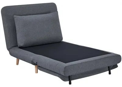 Produktbild von HOMCOM 3-in-1 Schlafsessel mit Bett-Funktion, verstellbare Rückenlehne, Grau