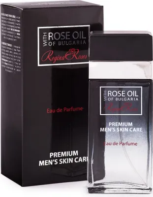 A product shot of men's skin care perfume and its packaging.
