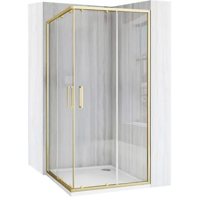 Produktbild von Sprchovací kút REA CITY BRUSH GOLD 90x90