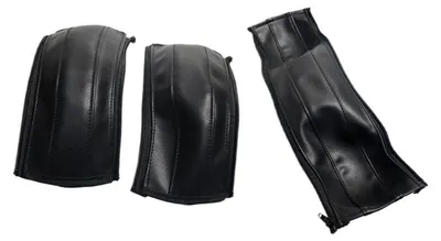 Productafbeelding van Lederen Stuurhoes voor Kinderwagens, 3 Stuks, Zwart