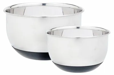 Zdjęcie produktu dla HOWHOMELY | Miska – miska kuchenna – zestaw 2 sztuk – ze stali nierdzewnej – miska do mieszania – do kuchni