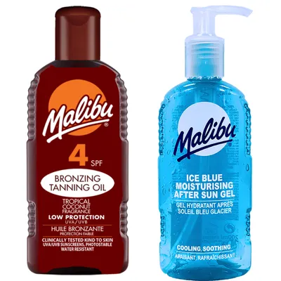 Immagine prodotto di Malibu Tanning Oil SPF4 200ml + gel dopo abbronzatura 200 ml