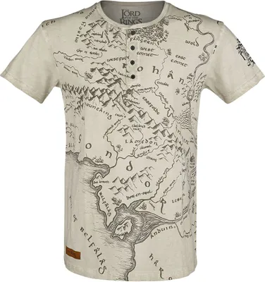 Produktbild von Der Herr der Ringe T-Shirt Herren Mittelerde grau L
