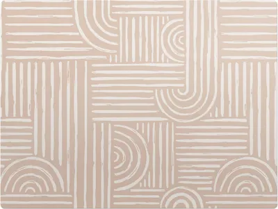 Obrázek produktu pro Geometrické Čáry– Ochranná podložka na podlahu – Podložka pod židli – 120x90 cm – Protiskluzová podložka na tvrdé podlahy