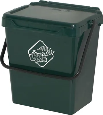 Produktbild von Polypropylenbehälter für separate Sammlung, 30L Abfallbehälter, 100%  Italy, 40x31h39 cm, grüne Farbe