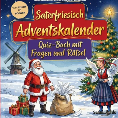 Produktbild von Saterfriesisch-Adventskalender: Quiz-Buch mit Fragen und Rätsel