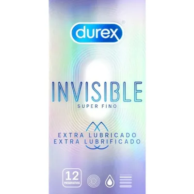 Produktbild von Durex preservativo invisible lubric 12ud