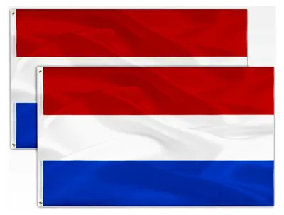 Produktbild von 2 Stück Hollandflagge | Wetterfeste Flagge der Niederlande mit Messing-Ösen | 90 x 150 cm | Kräftige Farben
