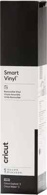 Produktbild von Cricut Smart Vinyl Removable, Hitzebeständige Vinylrolle, Schwarz, Einfarbig, 330 mm, 6400 mm