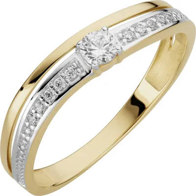 Produktbild von Orolino Ring 333/- Gold gelb 052 (16,6) Zirkonia weiß 067370148