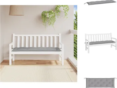 Produktbild von vidaXL Gartenbank-Auflage Grau 150x50x7 cm Oxford-Gewebe -  Sitzpolster