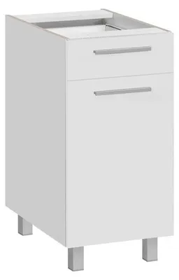 Image de Meuble bas de cuisine avec tiroir Salma - Blanc - L 40 x H 81 cm